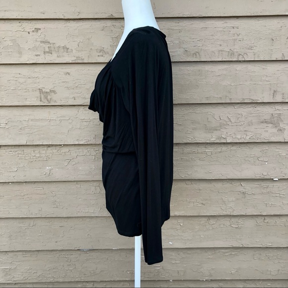 NWT! INC deep V black top! - Picture 4 of 6